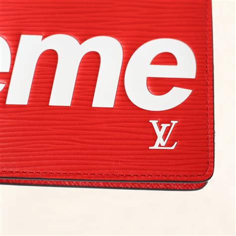 louis vuitton supreme red wallet.